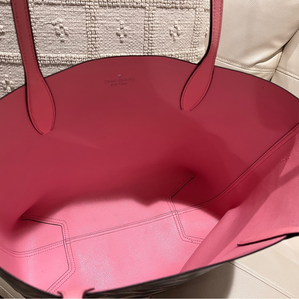 Kate Spade Multicolor Bird Pattern Reversible Tote - image 9